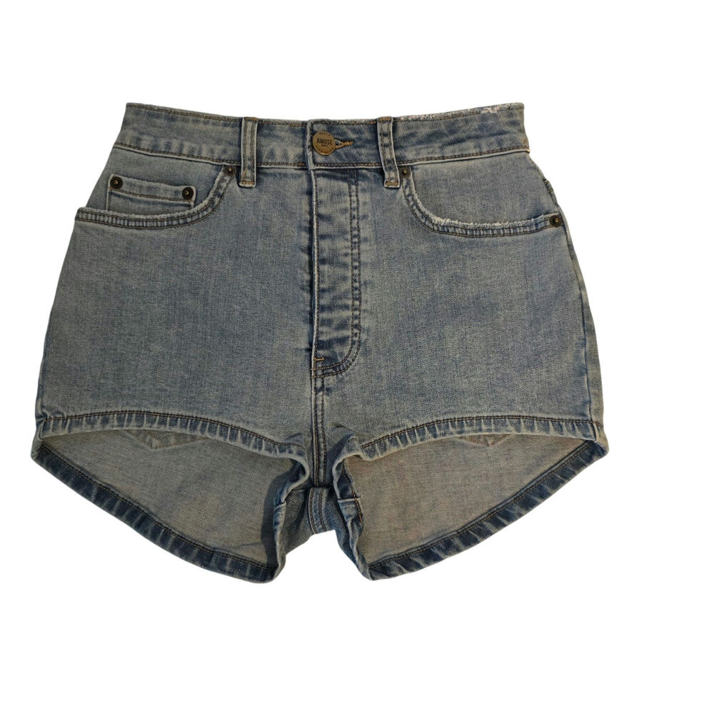 Amuse‎ Society Alexis High Rise Denim Shorts 25 NWT Boho Skater Festival Coastal